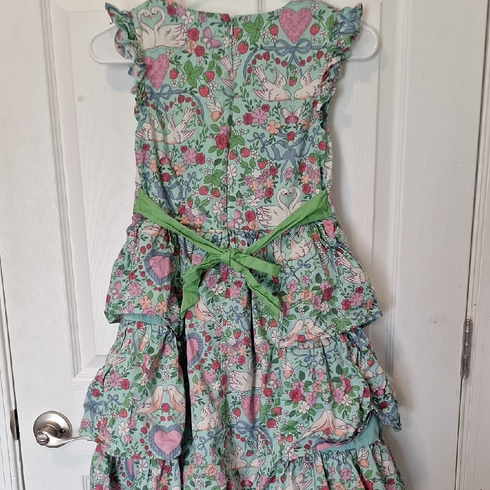 Boden Pastel Floral and Heart Pattern Dress - Picture 5 of 8